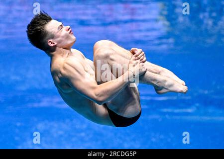 Jake Passmore of Ireland competes in the diving 3m Spring Men ...