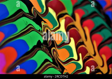 Fluttering mixed colors. Unique abstract background. Stock Photo