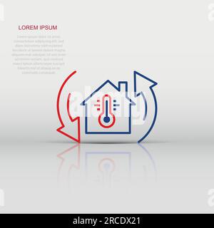 Temperature In The House And The Weather. House And Thermometer Symbol.  Royalty Free SVG, Cliparts, Vectors, and Stock Illustration. Image 76781885.