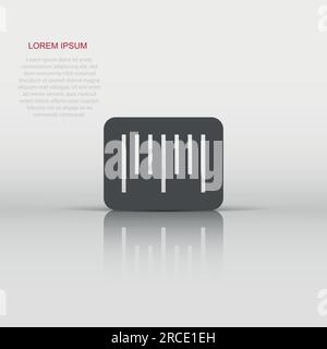 Barcode icon in flat style. Product distribution vector illustration on white isolated background. Bar code business concept. Stock Vector