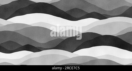 Rolling hills and mountains in black and white Stock Photo - Alamy