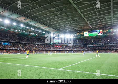 Melbourne, Victoria, Australia. 14th July, 2023. MELBOURNE, AUSTRALIA - JULY 14 : Australia Vs France World Cup 2023 Send Off Friendly Match on 14th July 2023 (Credit Image: © Chris Putnam/ZUMA Press Wire) EDITORIAL USAGE ONLY! Not for Commercial USAGE! Stock Photo