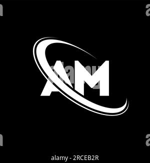 abstract letter am linked line design logo vector Stock Vector Image ...