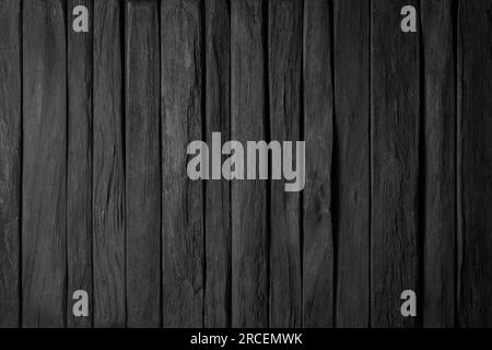 black wooden background. dark wood texture, vintage boards for design Stock Photo