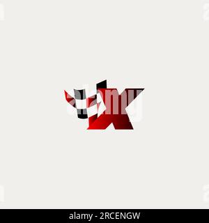 letter X flag racing race design vector Stock Vector