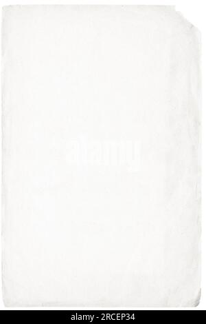 white paper texture with copy space. isolated watercolor sheet background Stock Photo