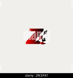 letter Z flag racing race design vector Stock Vector