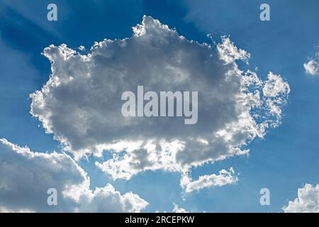 Sun behind cloud, Bamberg, Oberfranken, Bavaria, Germany Stock Photo
