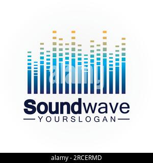 Sound wave logo and symbol vector Stock Vector
