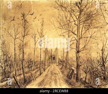 Driveway 1873 by Vincent van Gogh Stock Photo