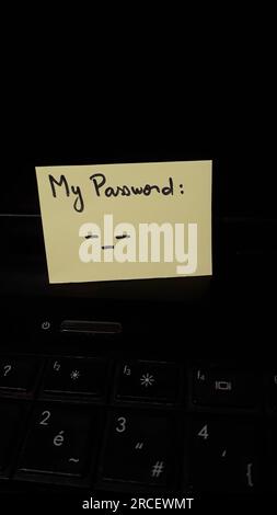 My Password : - - on sticky notes Stock Photo