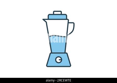 Blender icon. icon related to electronic, household appliances. Flat line icon style design. Simple vector design editable Stock Vector