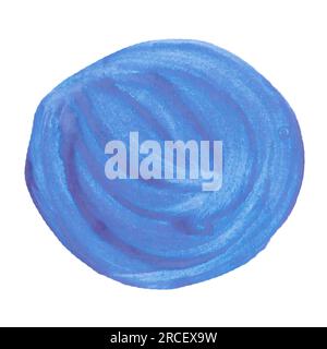 Blue paint abstract spot. You can use it as a brush or as a background Stock Vector
