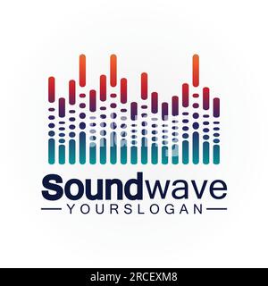 Sound wave logo and symbol vector Stock Vector