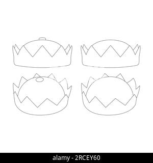 Template whoopee hat vector illustration flat design outline Stock Vector