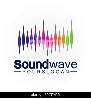 Sound wave logo and symbol vector Stock Vector