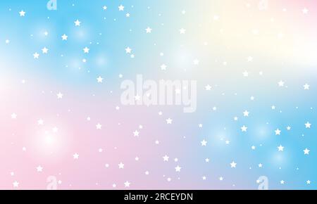 Vector background with pink gradient and stars Stock Vector
