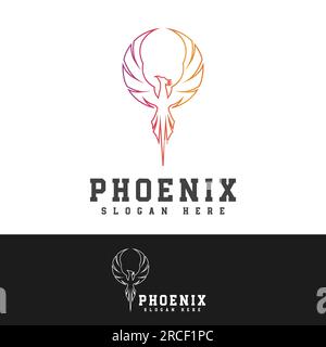 Phoenix Logo Design Bird Logotype Stock Vector