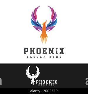 Phoenix Logo Design Bird Logotype Stock Vector