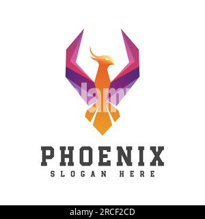 Phoenix Logo Design Bird Logotype Stock Vector