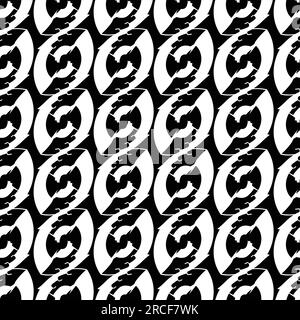 Abstract beans shape repetition seamless pattern; can be used for printing textile, paper; monochrome black and white Stock Vector
