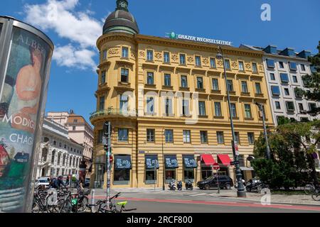 Vienna, Austria - June 13, 2023: Buildings on Lobkowitzplatz in the center of Vienna Stock Photo