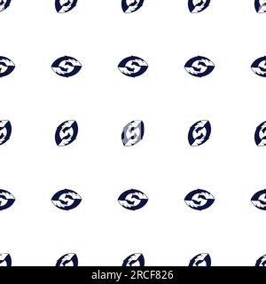 patterns with abstract seed repeating in rows arranged horizontal and vertical white ink Stock Vector