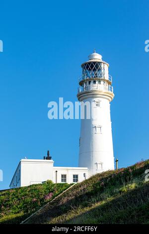 Beautiful view footage of the coast and lighthouse Stock Photo