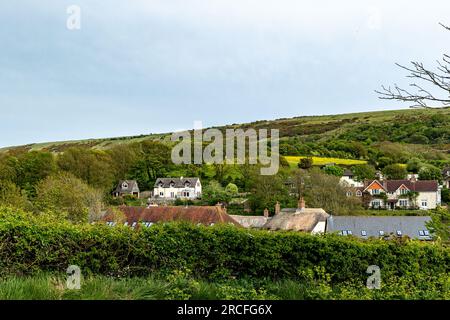 Beautiful view footage taken of the village with a camera Stock Photo