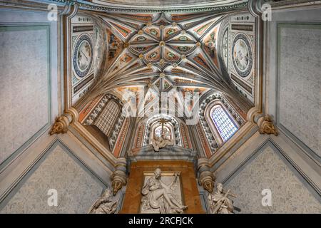 Chapel of Saint Joseph (San Jose) Ceiling at Segovia Cathedral - Segovia, Spain Stock Photo