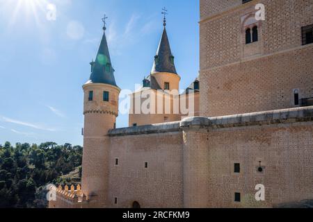 Alcazar of Segovia Towers - Segovia, Spain Stock Photo