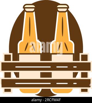 Isolated pair of beer bottles icon Vector Stock Vector