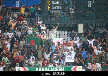 Bangladesh-Afghanistan first T20I match at the Sylhet International  Cricket Stadium (SICS) in Lakkatura, Sylhet, Bangladesh. Stock Photo