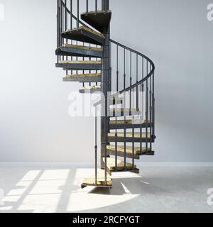 spiral staircase interior. Stock Photo