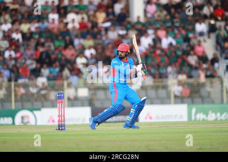 Bangladesh-Afghanistan first T20I match at the Sylhet International  Cricket Stadium (SICS) in Lakkatura, Sylhet, Bangladesh. Stock Photo