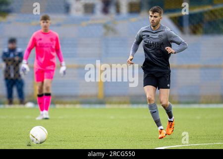 Barry, UK. 14th July, 2023. Cian Ashford of Cardiff City in action