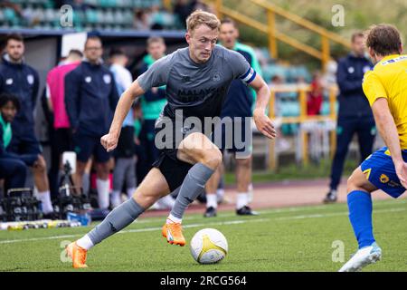 Barry, UK. 14th July, 2023. Eli King of Cardiff City in action