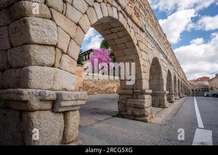 Aqueduct of Segovia - Segovia, Spain Stock Photo