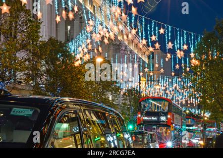 Christmas decorations on Oxford Street, London, England, UK Stock Photo