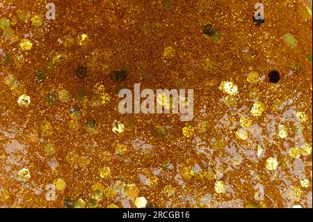 Shiny glitter slime pattern macro close up view Stock Photo