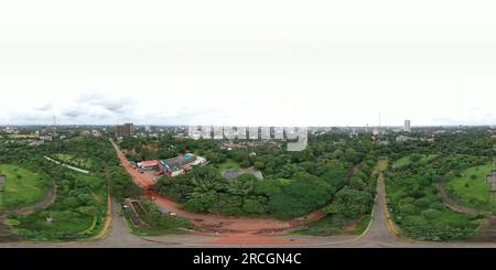 360 degree panoramic view of Kadri Hill Park with Cityscape in background