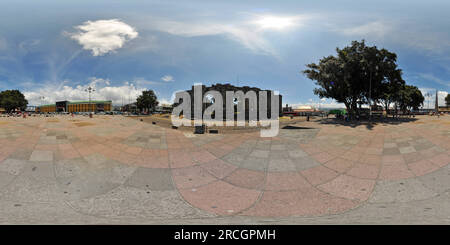 360 degree panoramic view of Santiago Apóstol Parish Ruins, city of Cartago 1