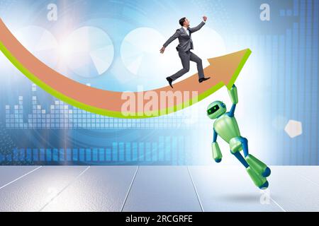 Artificial intelligence helping support the economic growth Stock Photo