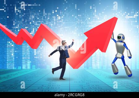Artificial intelligence helping support the economic growth Stock Photo
