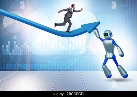 Artificial intelligence helping support the economic growth Stock Photo