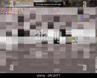 Scrambled photo file that has been damaged and corrupted.  Stock Photo