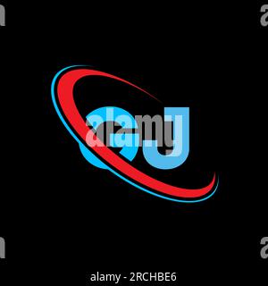GJ logo. GJ letter. GJ letter logo design. Initials GJ logo linked with circle and uppercase monogram logo. GJ typography for technology. Stock Vector