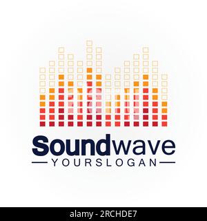Sound wave logo and symbol vector Stock Vector