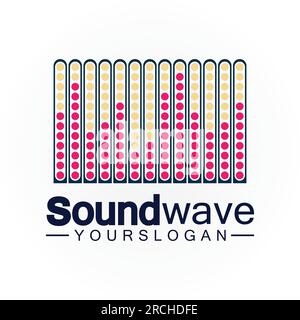 Sound wave logo and symbol vector Stock Vector