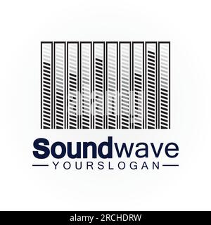 Sound wave logo and symbol vector Stock Vector